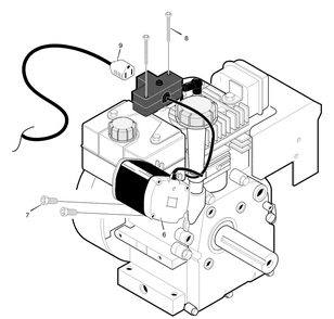 Electric Start Assembly Diagram and Parts List for 624504X4B 2002 Briggs and Stratton Snow Blower
